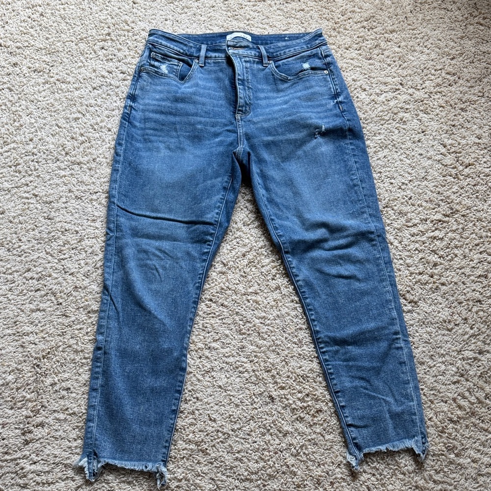 Women's Distressed Loft Blue Jeans SZ 10